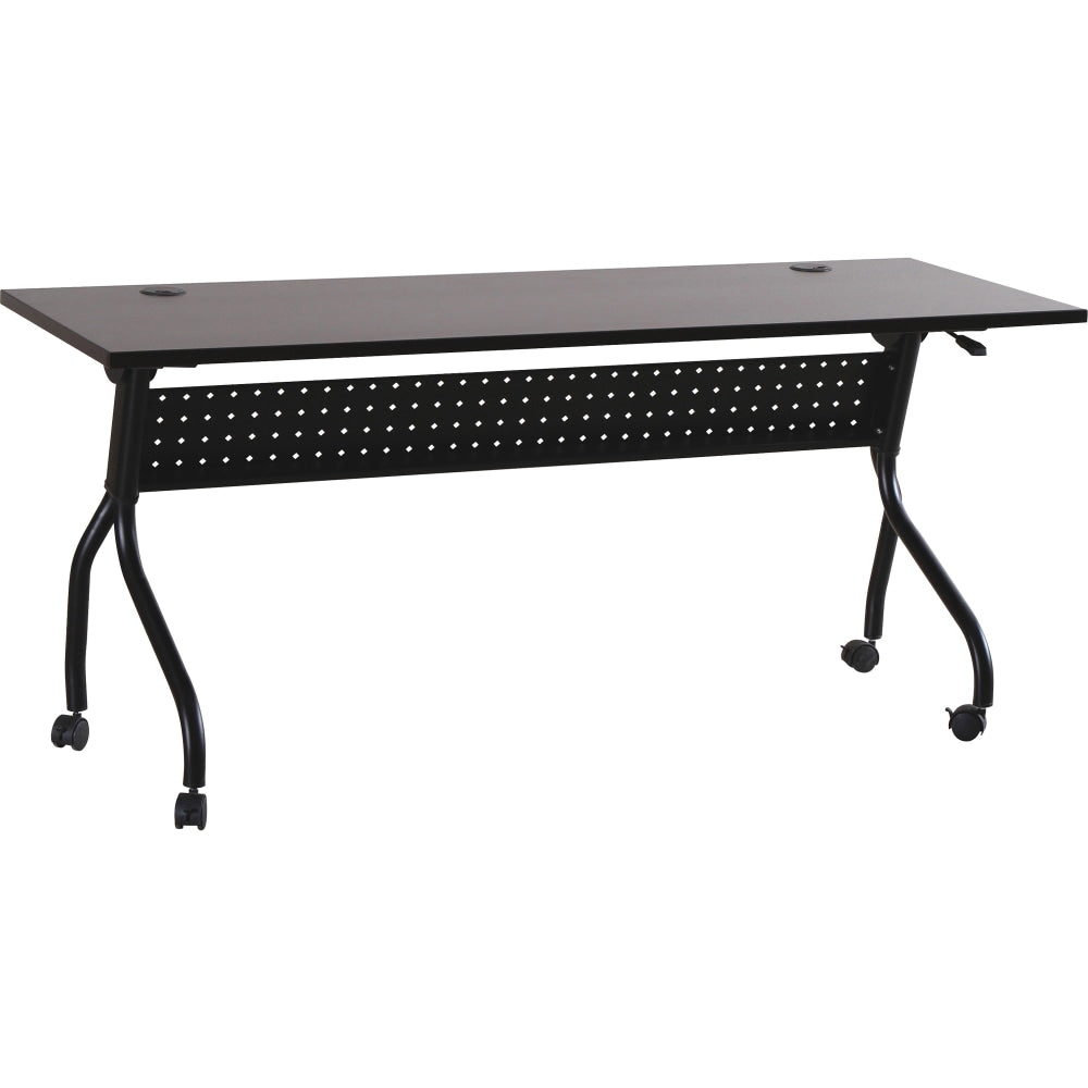 Lorell Flip Top Training Table, 72inW, Espresso/Black