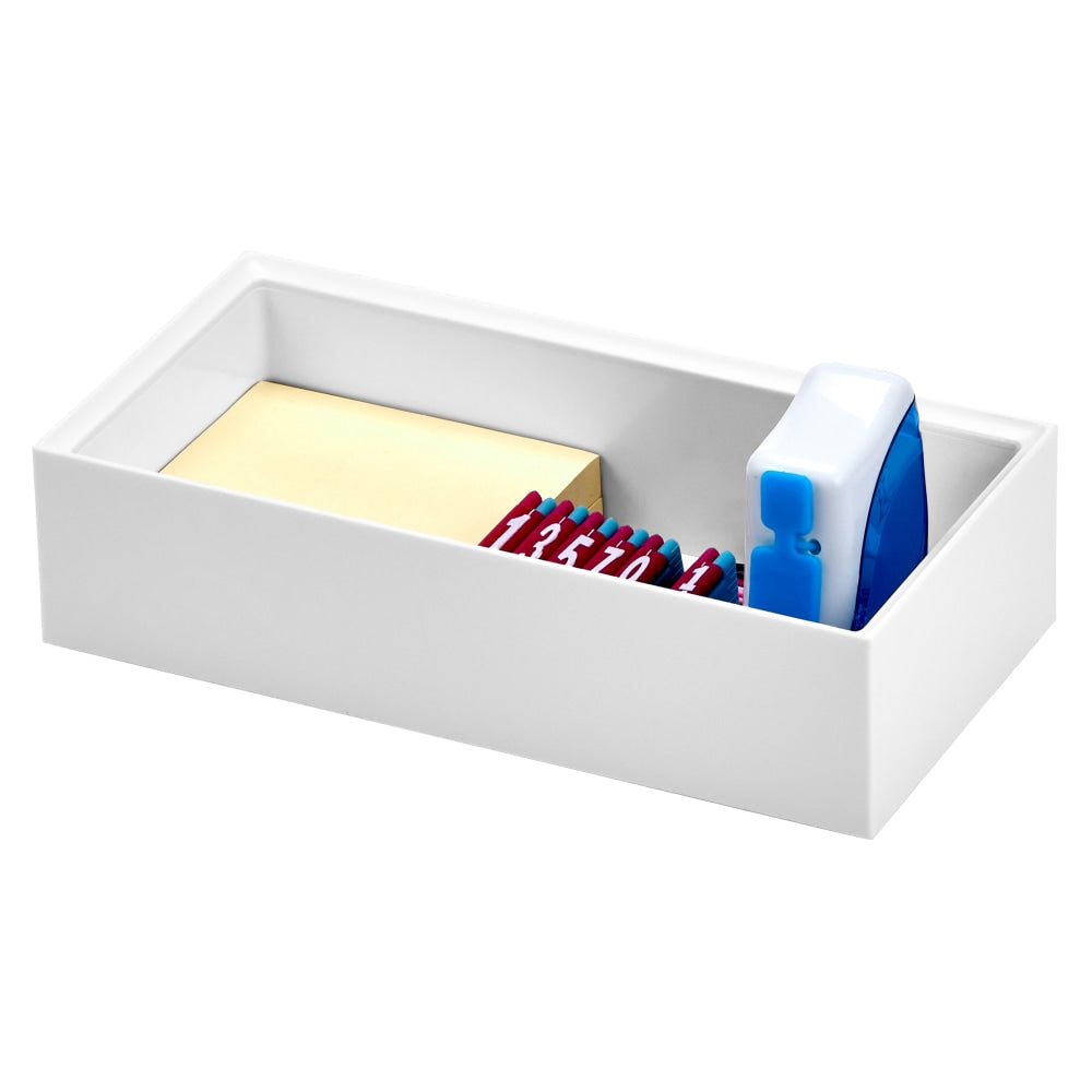 Bostitch Office Konnect Stackable Wide Accessory Tray, White