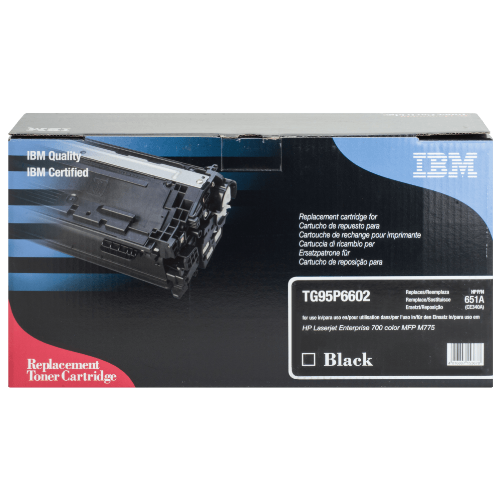 IBM Remanufactured Black Toner Cartridge Replacement For HP 507A CE340A, CE400A