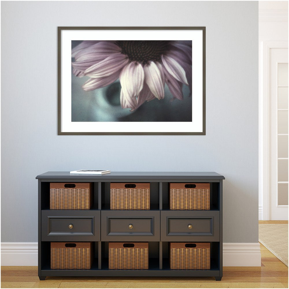 Amanti Art Meet Me Halfway (Flower) by Corinna van der Wood Framed Wall Art Print, 41inW x 30inH, Gray