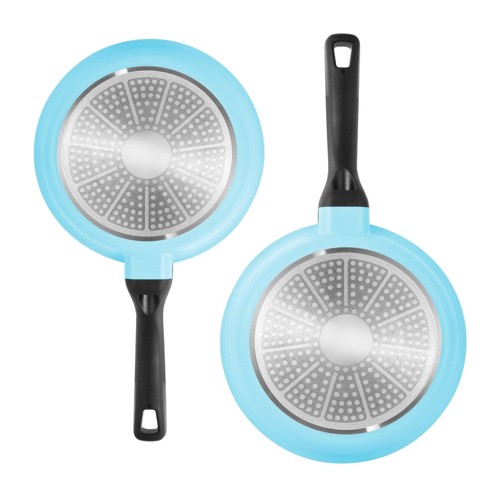 Bergner 2-Piece Fry Pan Set, Retro Blue