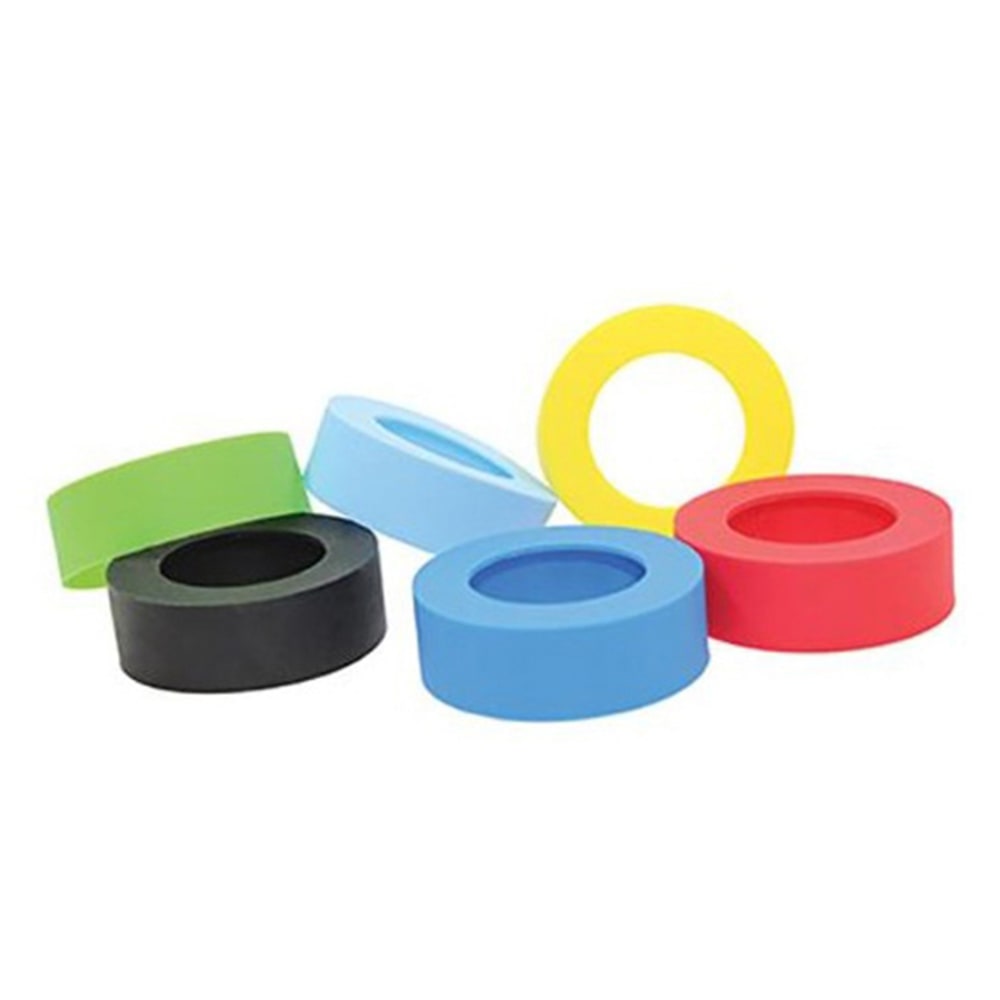 Tablecraft Silicone Bands, Assorted Colors, Set Of 12 Bands