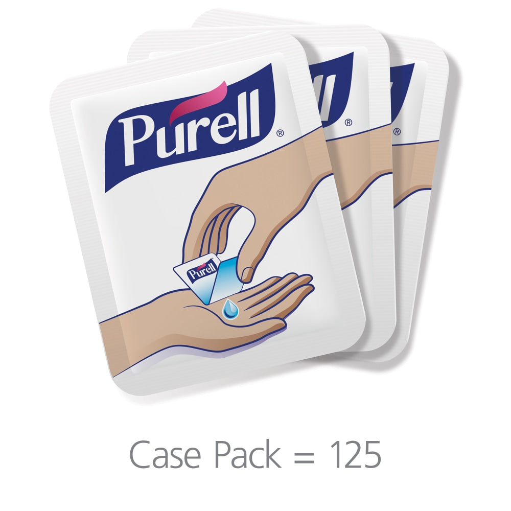 Purell Singles Advanced Hand Sanitizer Individual Single-Use Packets, 1.2 mL, 125 Packets Per Box, Case Of 12 Boxes