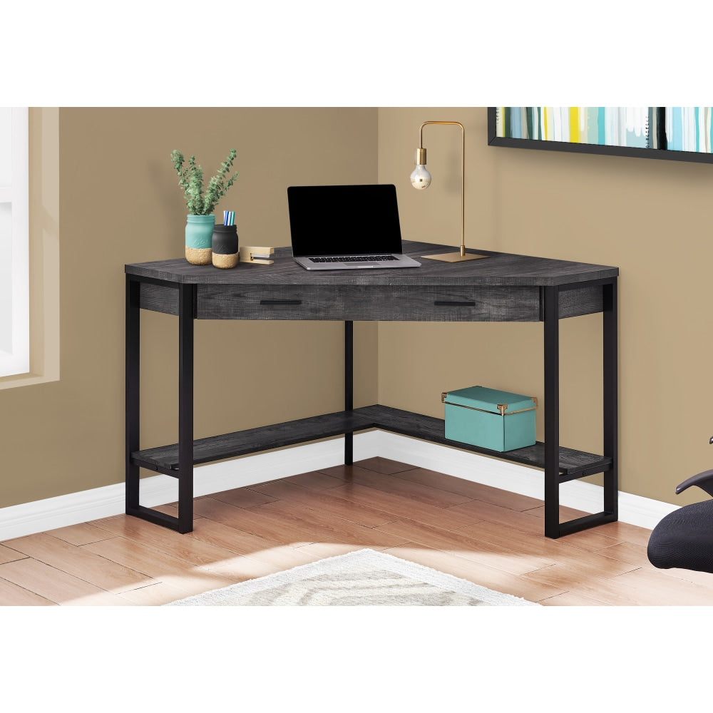 Monarch Specialties Jordan 42inW Corner Computer Desk, Black