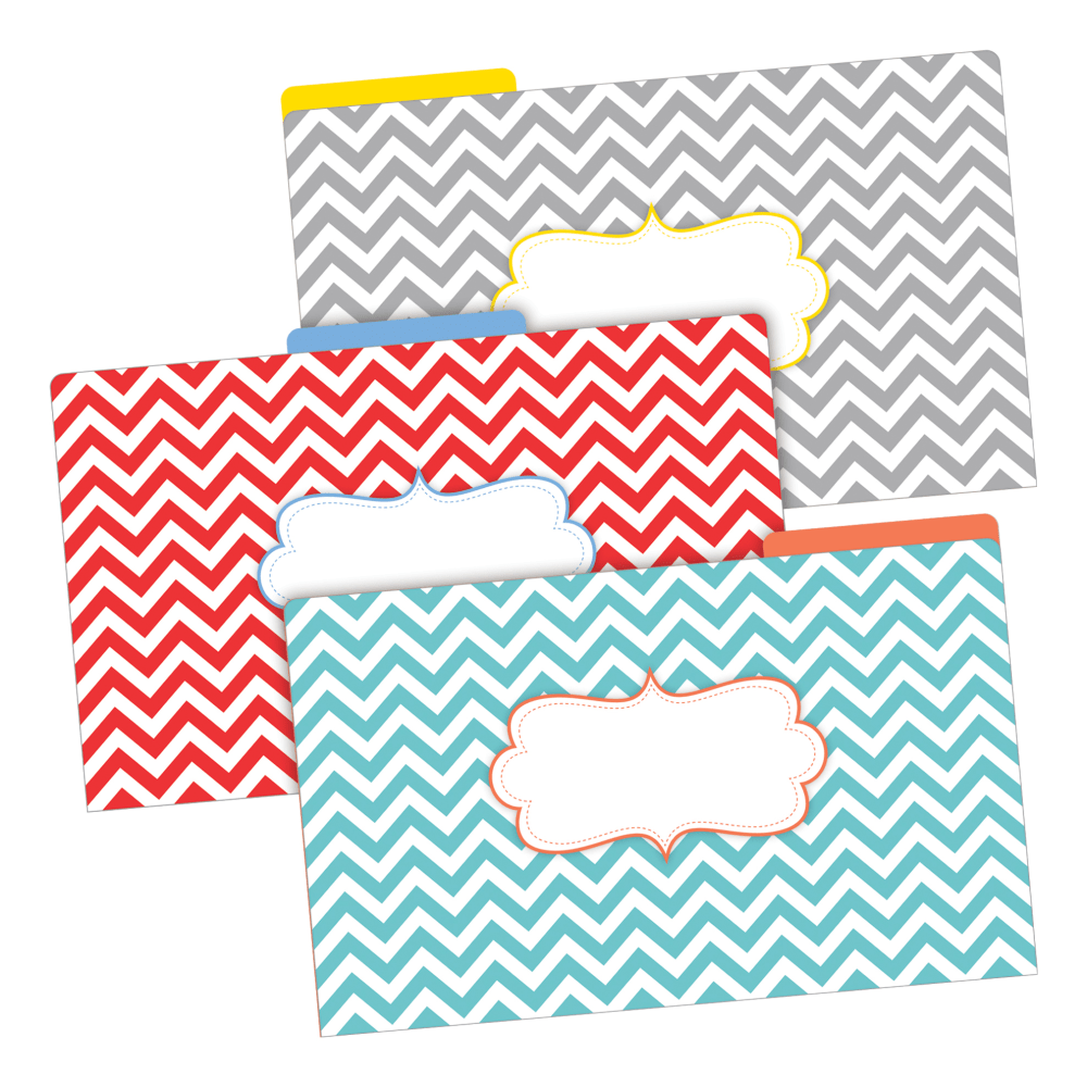 Barker Creek Tab File Folders, Legal Size, Chevron Beautiful, Pack Of 27 Folders