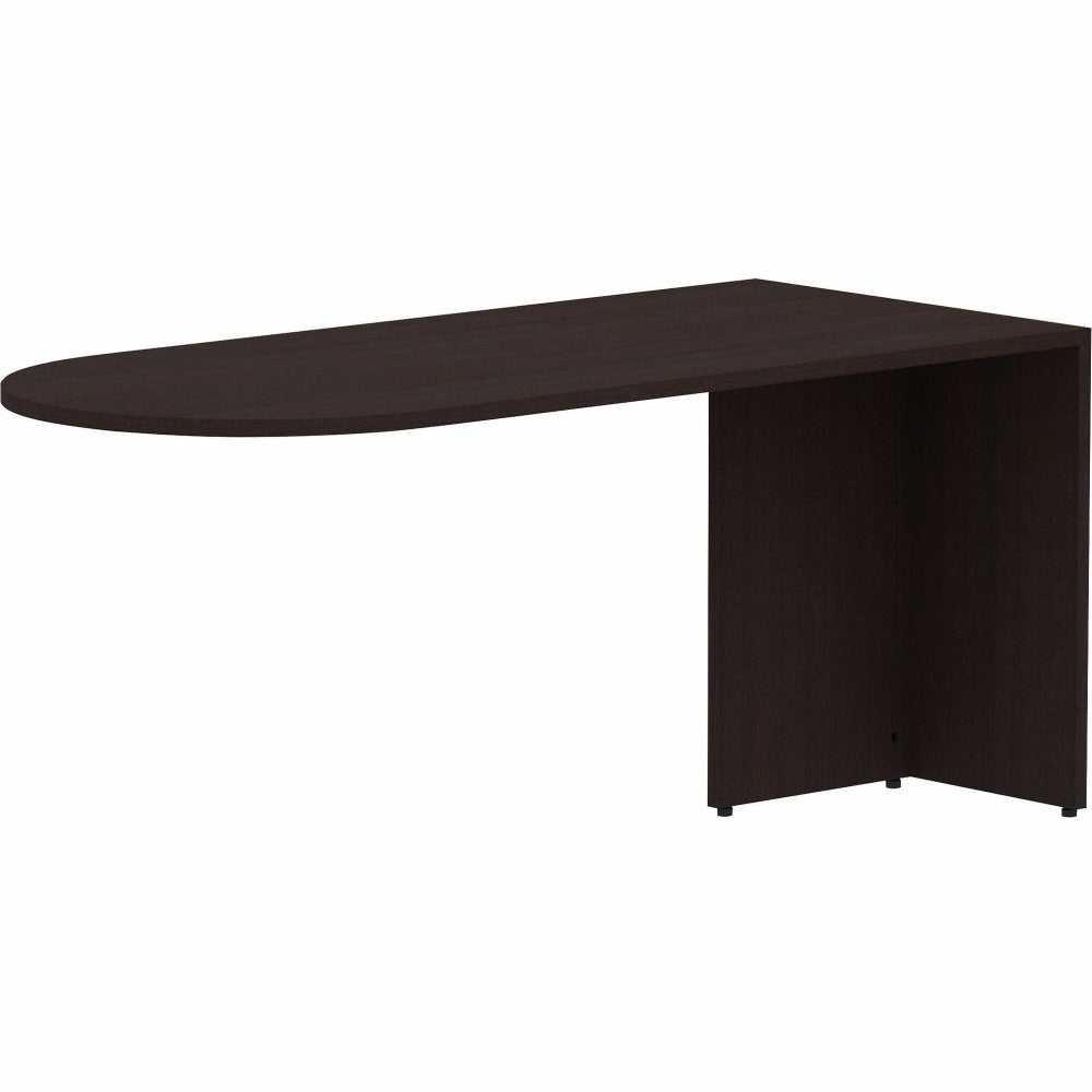 Lorell Essentials 66inW Desk Peninsula, Espresso