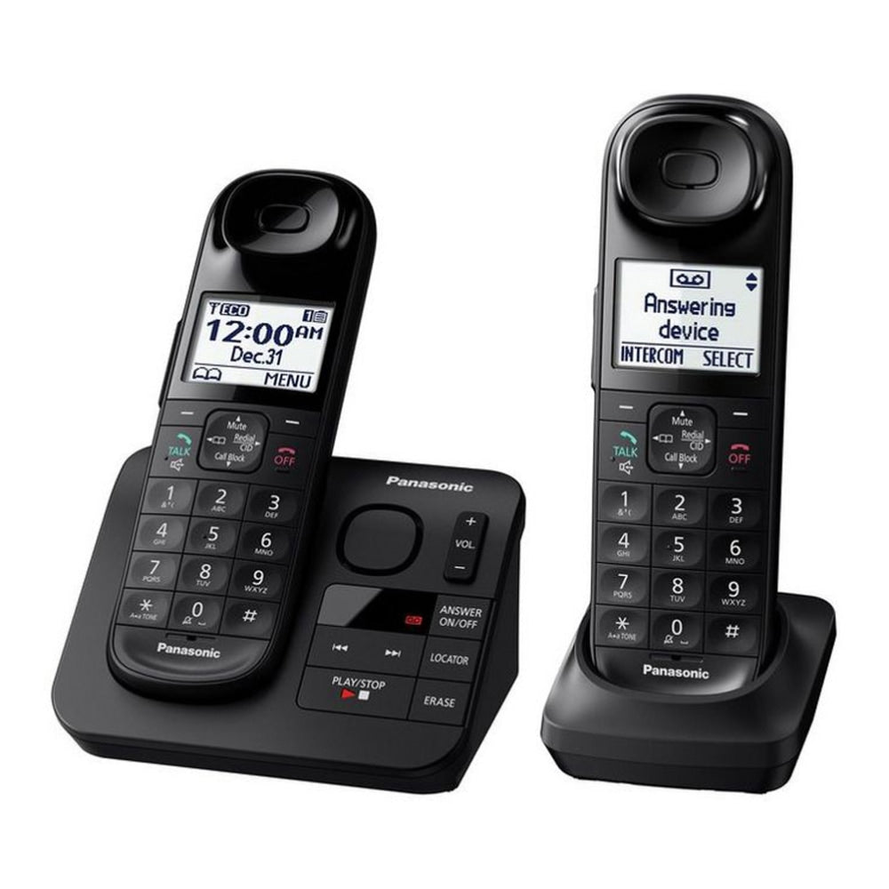 Panasonic DECT 6.0 Cordless Phone With Answering Machine And 2 Handsets, KX-TGL432B