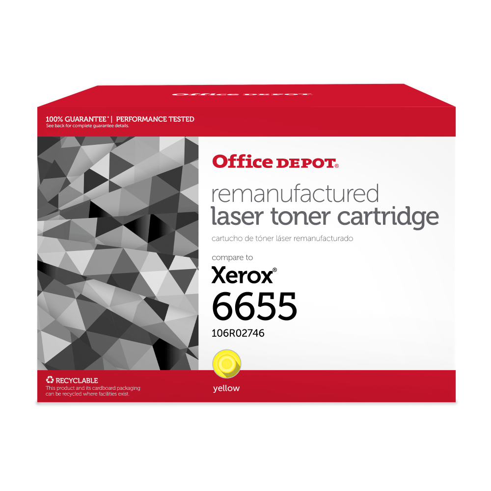 Office Depot Remanufactured Yellow Toner Cartridge Replacement For Xerox 6555, OD6555Y