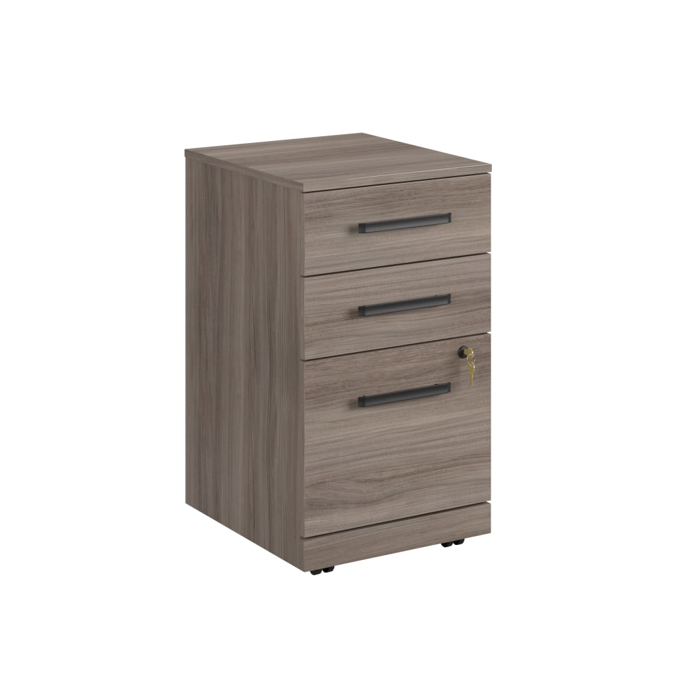 Sauder Affirm 20inD Vertical 3-Drawer Mobile File Cabinet With Lock, Hudson Elm