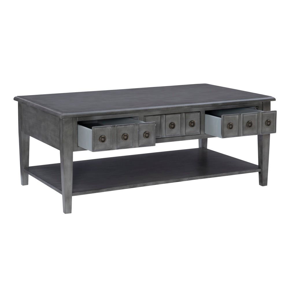 Powell Southam Coffee Table, 20inH x 47-3/4inW x 28inD, Gray