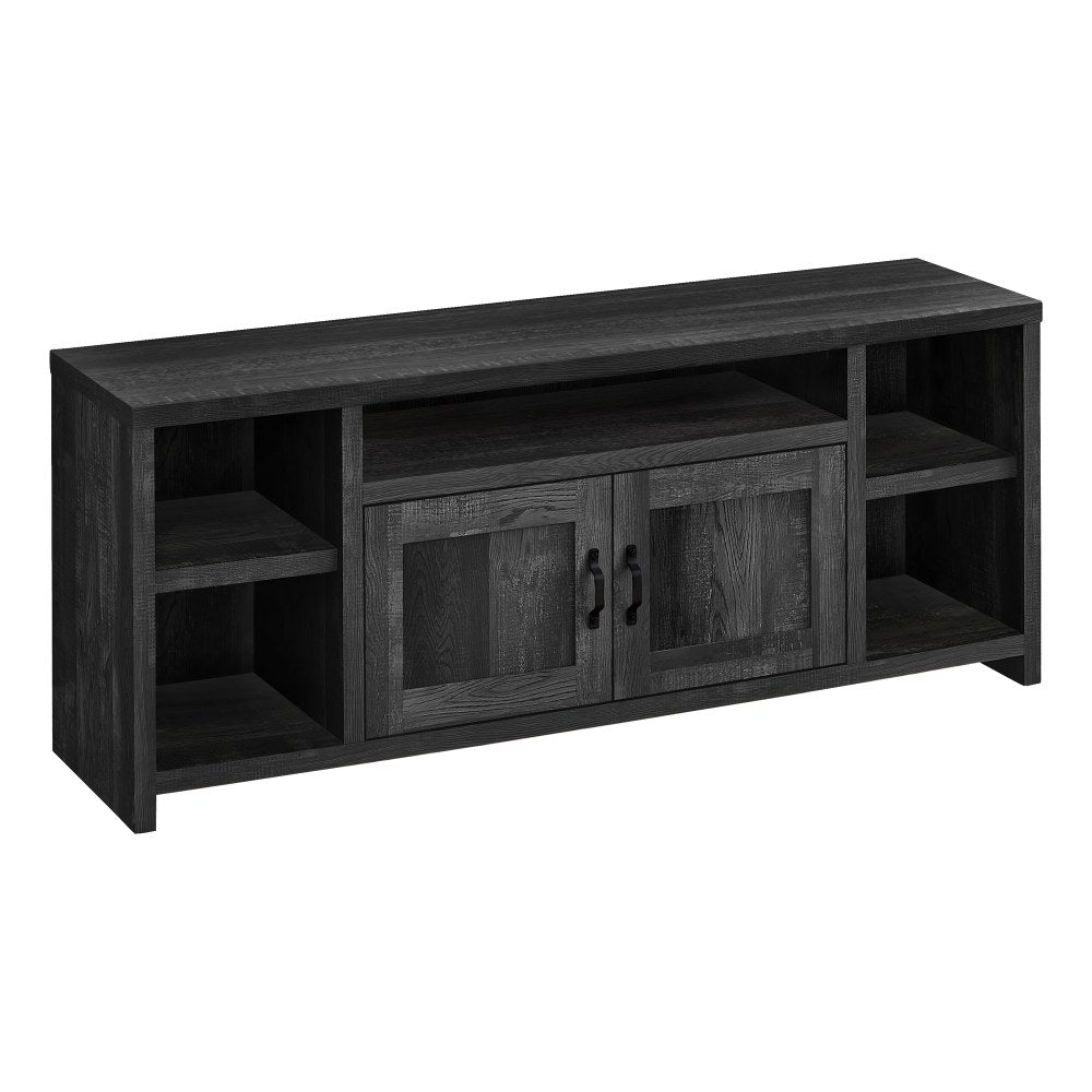 Monarch Specialties Barron TV Stand, 23-3/4inH x 59inW x 15-1/2inD, Black