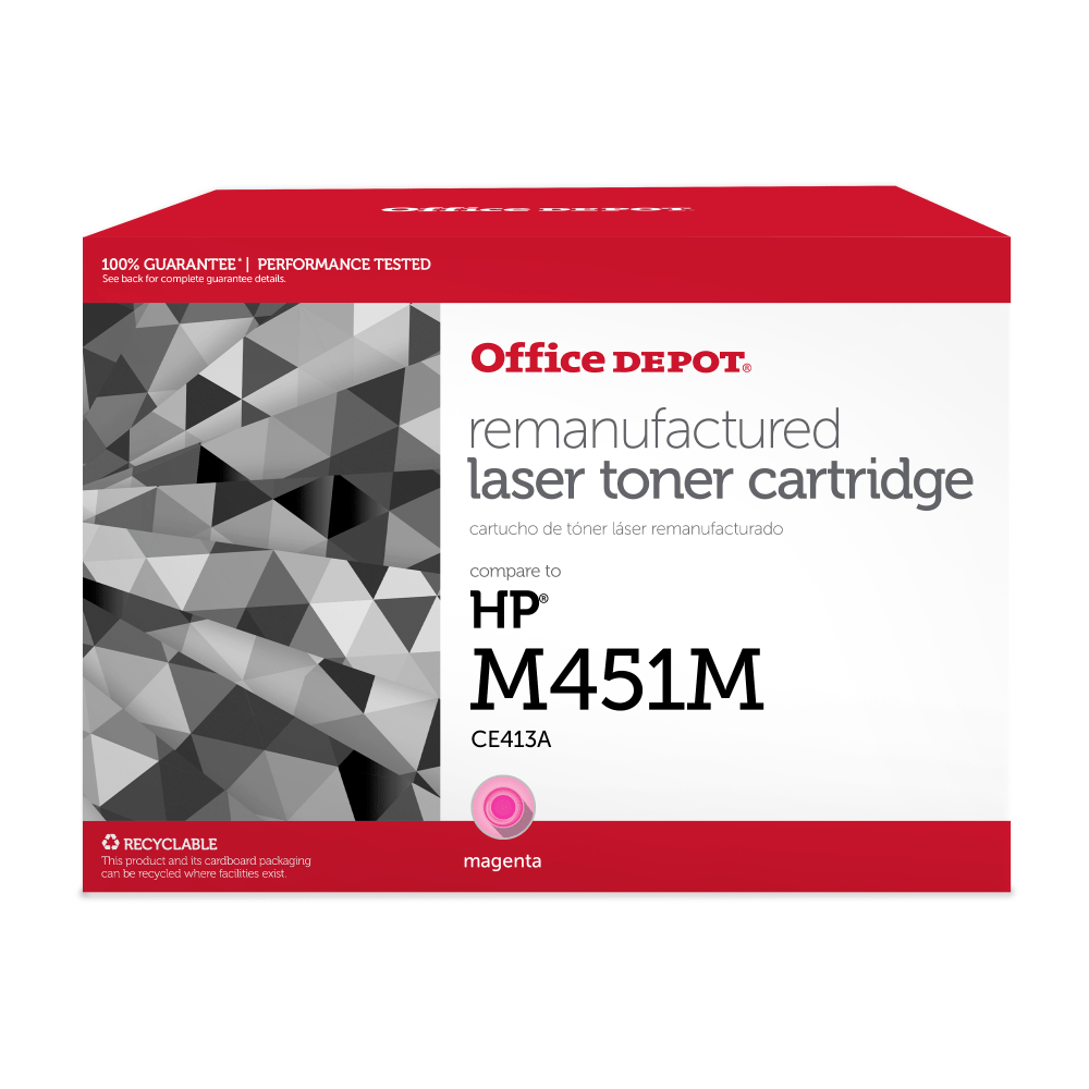 Office Depot Remanufactured Magenta Toner Cartridge Replacement For HP M451M