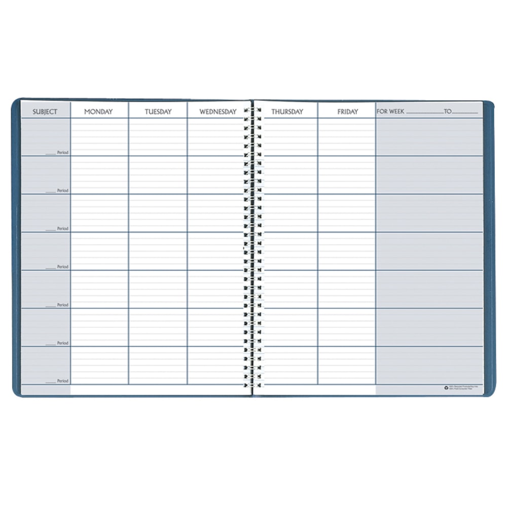 House of Doolittle 40-Week Teachers Planners, Blue, 8-1/2in x 11in, Pack Of 2 Planners