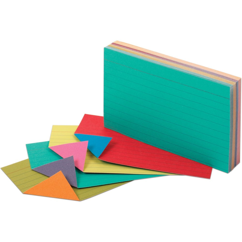 Oxford Ruled Extreme Index Cards, 3in x 5in, Assorted, Pack Of 100