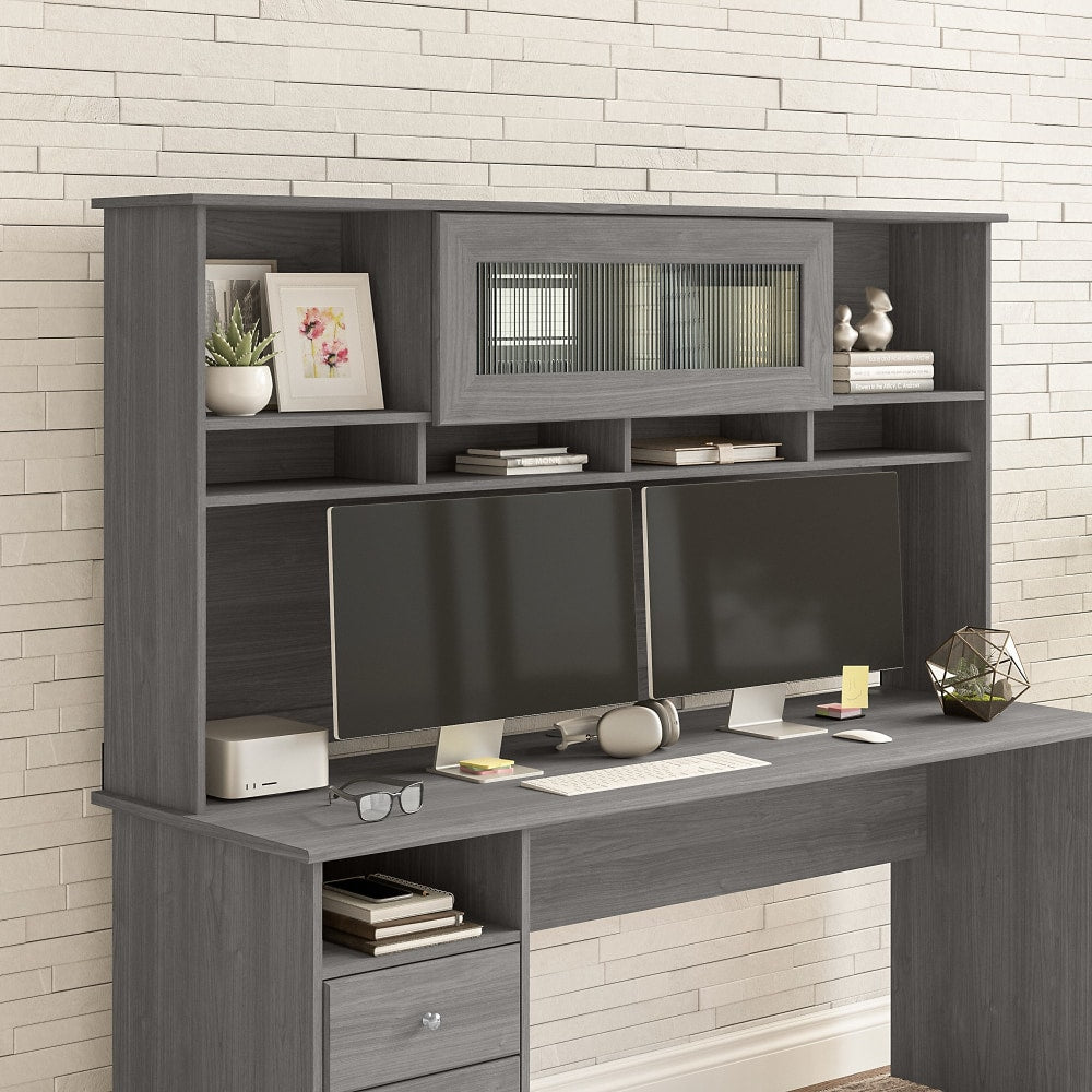 Bush Furniture Cabot 72inW Desk Hutch, Modern Gray, Standard Delivery