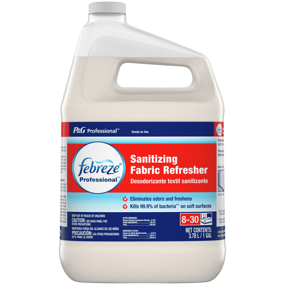 Febreze Professional Sanitizing Fabric Refresher Spray, Light Scent, 1 Gallon