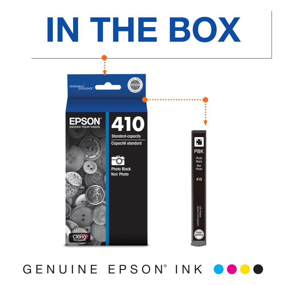 Epson 410 Claria Premium Photo Black Ink Cartridge, T410120-S