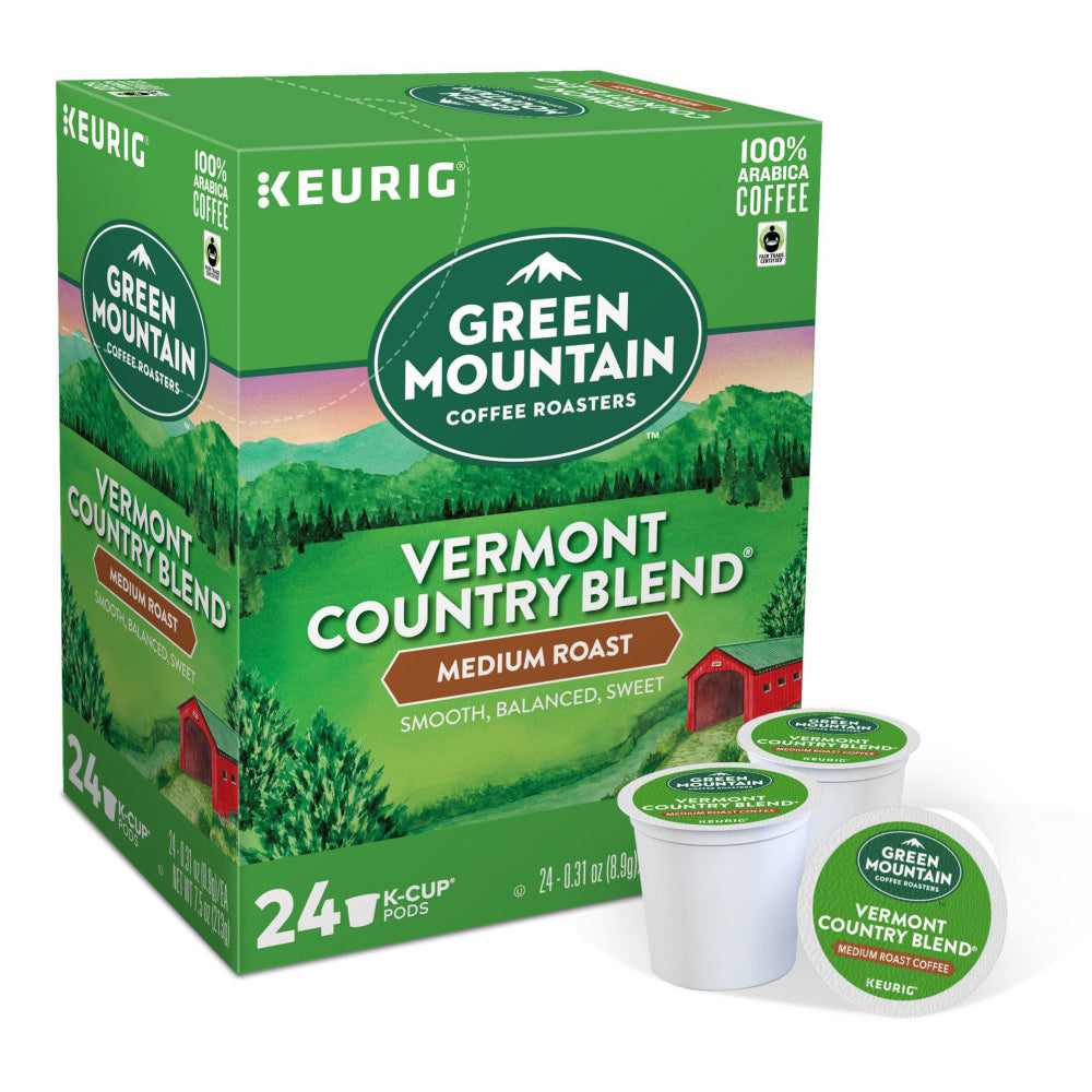 Green Mountain Coffee Single-Serve Coffee K-Cup Pods, Vermont Country Blend, Carton Of 24