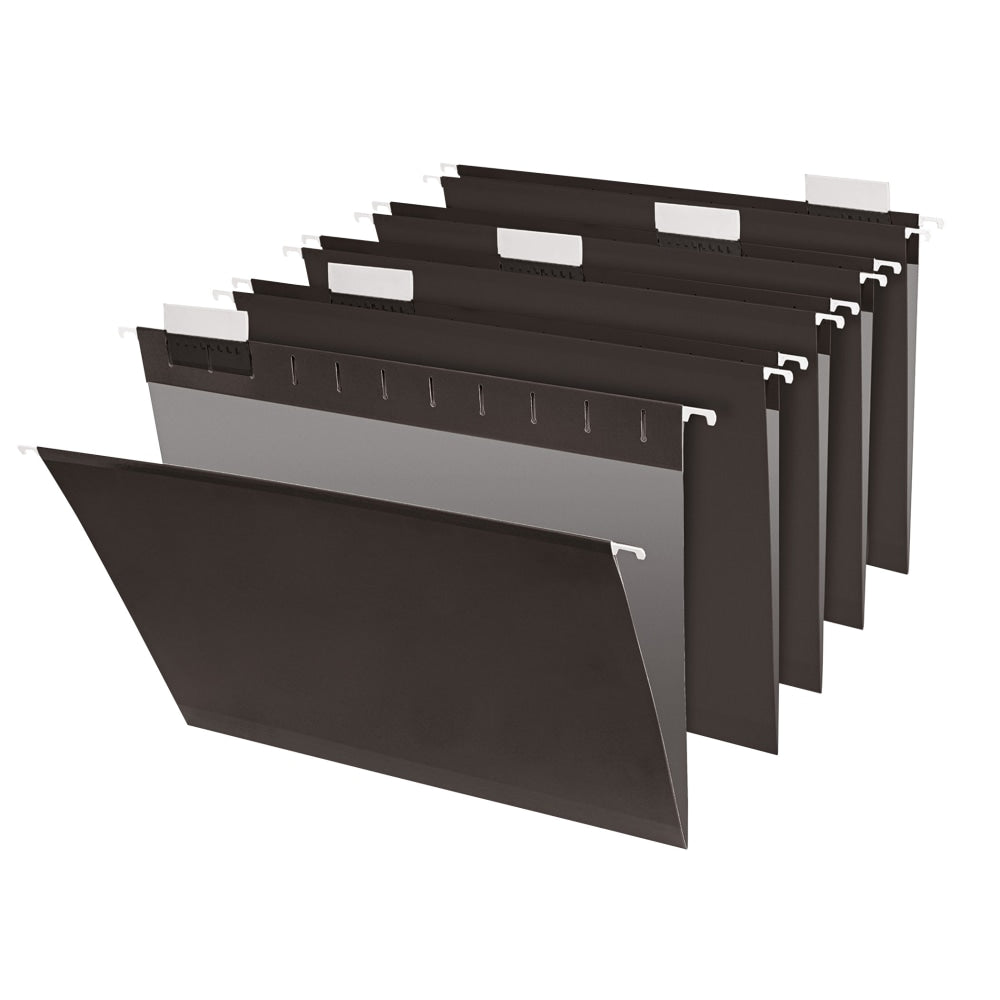 Office Depot Brand Hanging File Folders, 1/5-Cut, Letter Size, Black, Pack Of 25 Folders