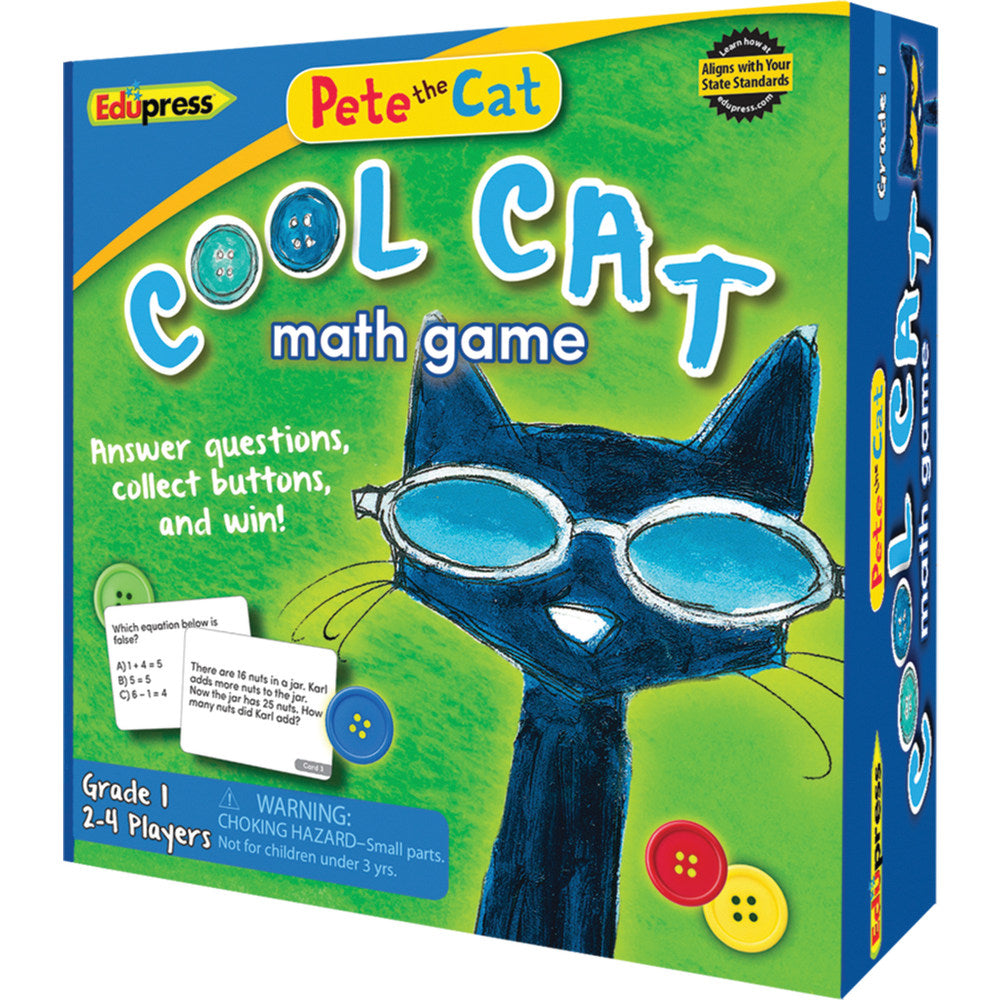 Edupress Pete The Cat Cool Cat Math Game, Grade 1