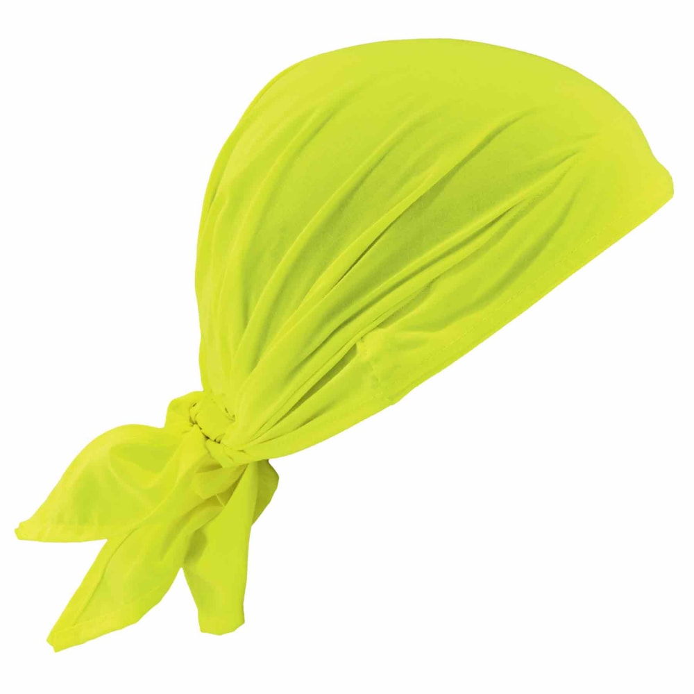 Ergodyne Chill-Its 6710 Evaporative Cooling Triangle Hats, Lime, Case Of 24 Hats