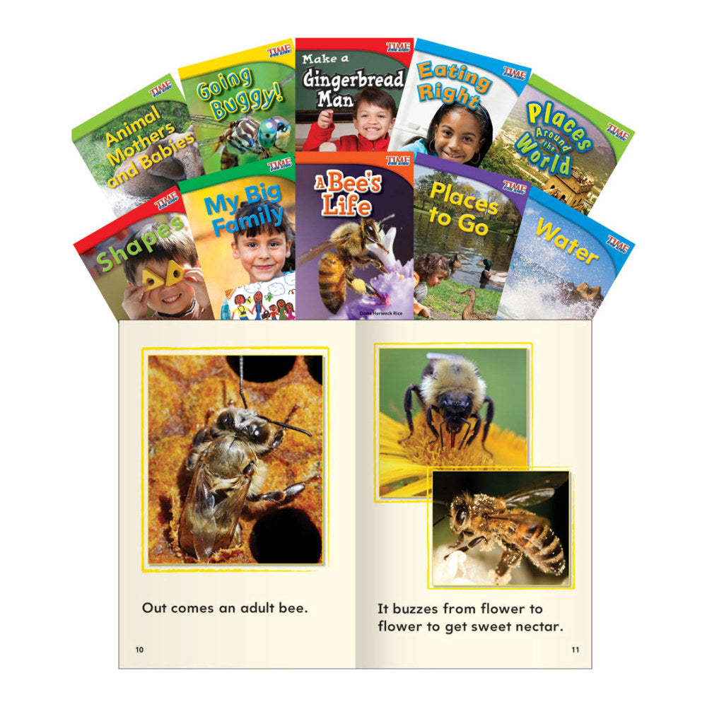 Teacher Created Materials TIME FOR KIDS Nonfiction Book Set, Set 3, Set Of 10 Books, Grade 1