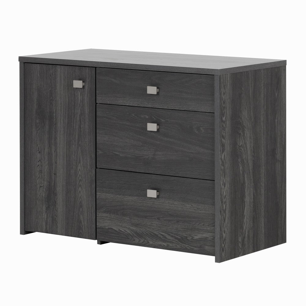 South Shore Interface Storage Unit, 3 Drawers, Gray Oak