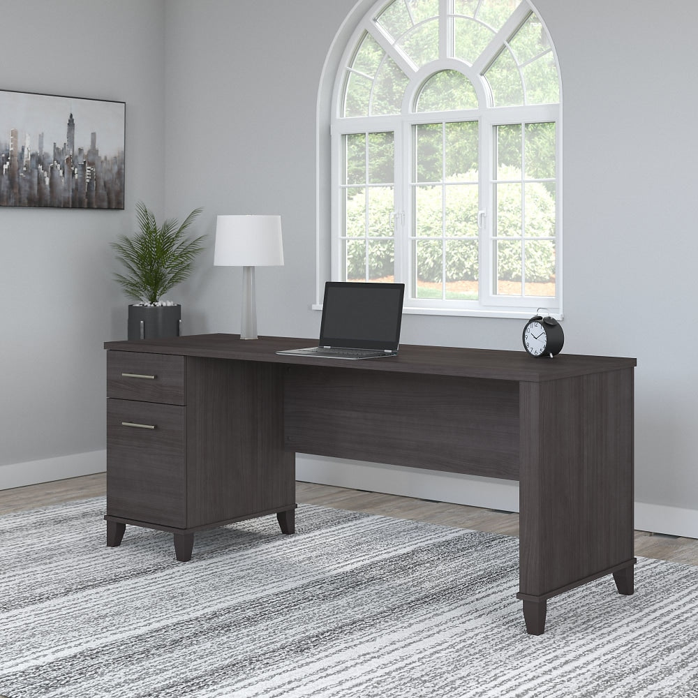 Bush Business Furniture Somerset 72inW Office Computer Desk With Drawers, Storm Gray, Standard Delivery