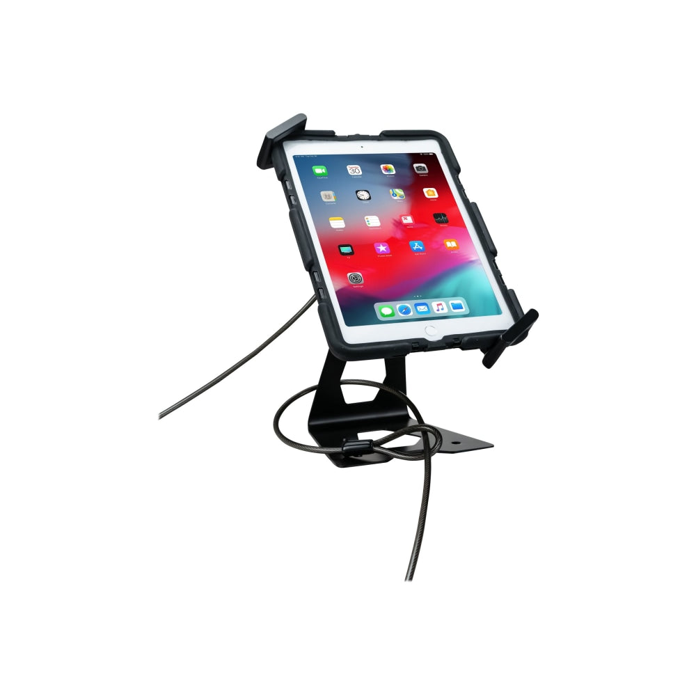 CTA Digital Case Compatible Security Kiosk Stand Stand For Tablet Lockable Aluminum Screen Size: 7in-13in Desktop