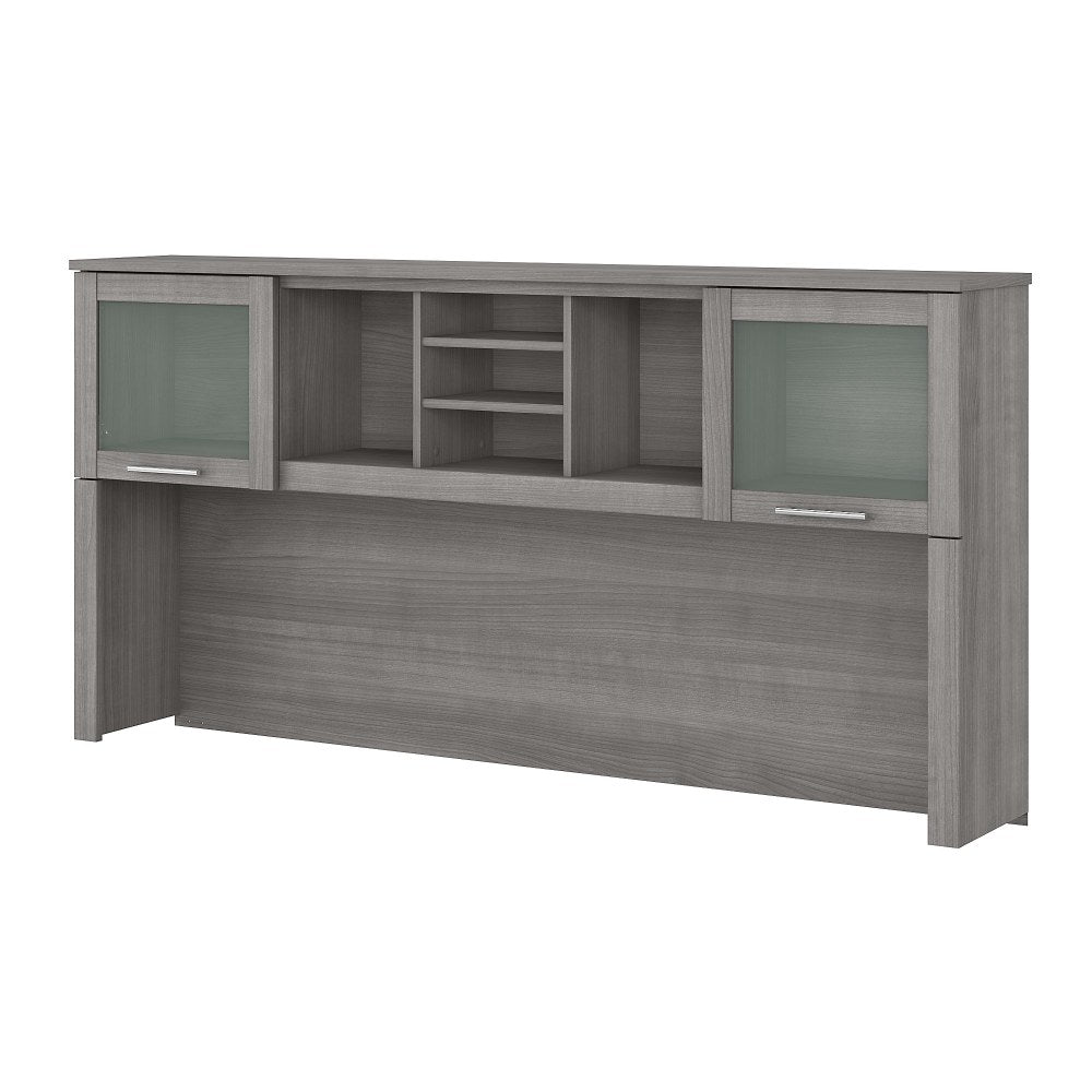 Bush Furniture Hutch For L-Shaped Desk, 72inW, Platinum Gray, Standard Delivery