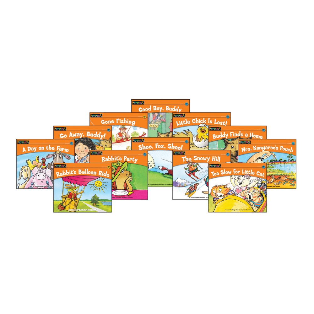 Newmark Learning Rising Readers Leveled Books, Fiction Set, Grades Pre-K-1, Set Of 12