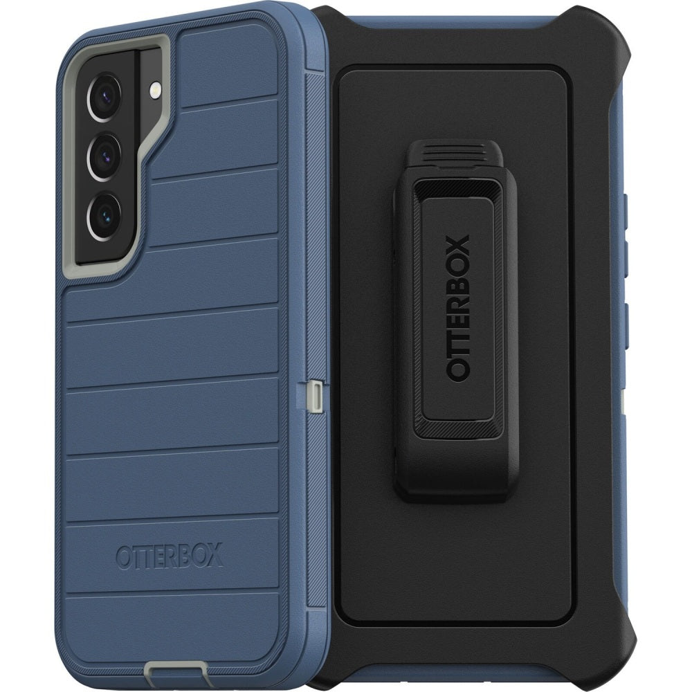 OtterBox Defender Series Pro Rugged Carrying Case Holster For Samsung Galaxy S22, Fort Blue