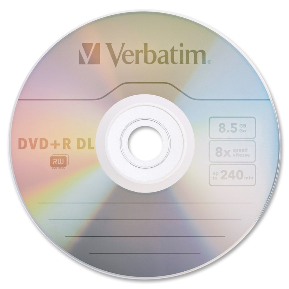 Verbatim - 5-Pack 8x DVD+R DL Disc Spindle