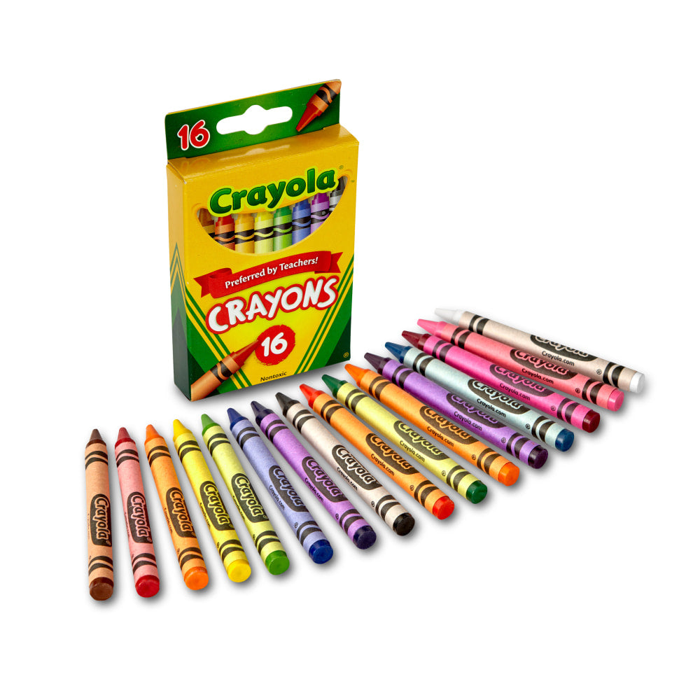 Crayola Crayons, Peg Box, Assorted Colors, Box Of 16 Crayons