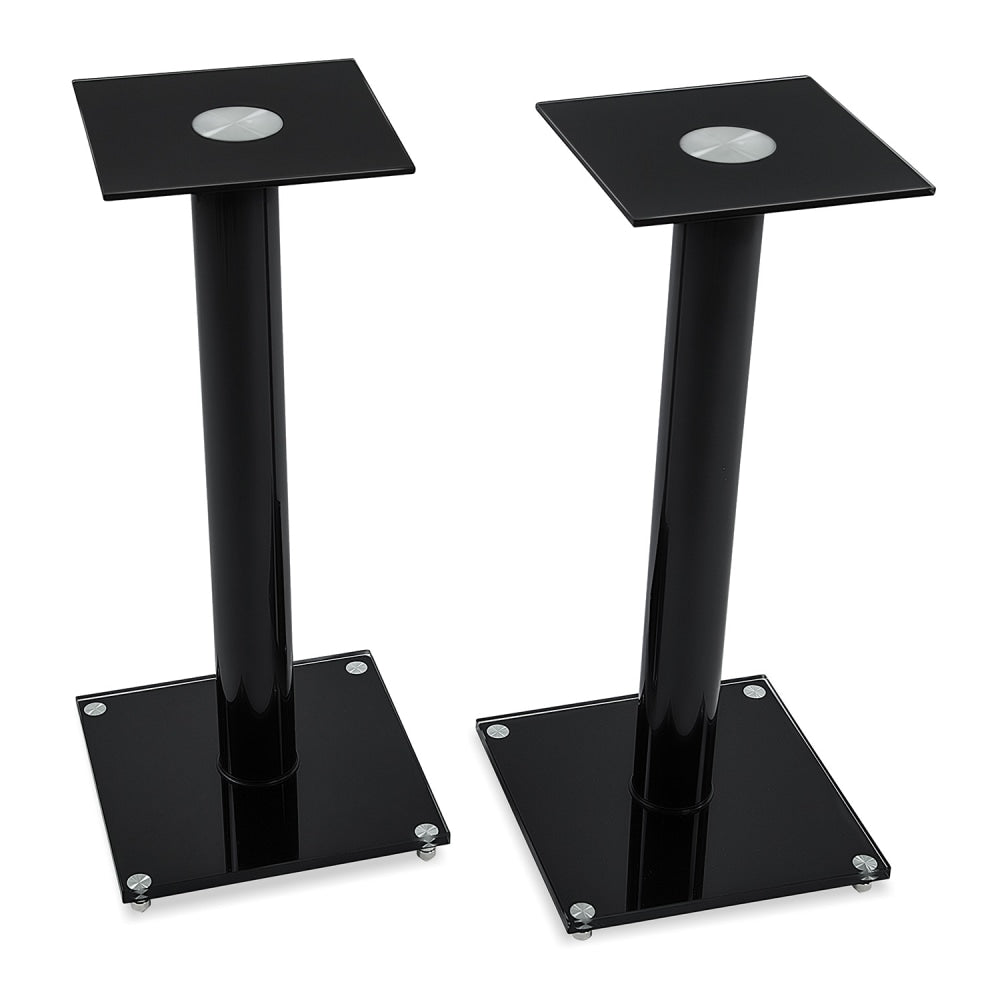 Mount-It! MI-58B Speaker Floor Stands, 23inH x 10inW x 8inD, Black, Set Of 2 Stands