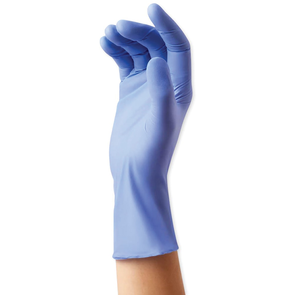 Medline SensiCare Ice Blue Nitrile Exam Gloves - Small Size - Dark Blue - Comfortable, Chemical Resistant, Latex-free, Textured Fingertip, Non-sterile, Durable - For Medical - 250 / Box - 9.50in Glove Length