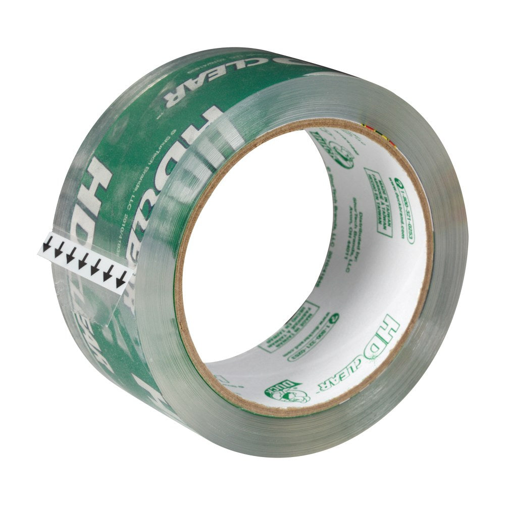 Duck HD Clear Heavy-Duty Packaging Tape, 1-7/8in, Crystal Clear, Box Of 24 Rolls