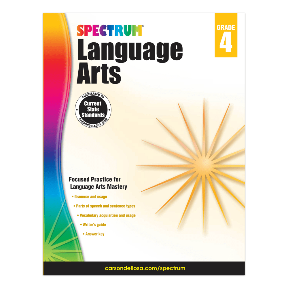 Carson-Dellosa Spectrum Language Arts Workbook, Grade 4