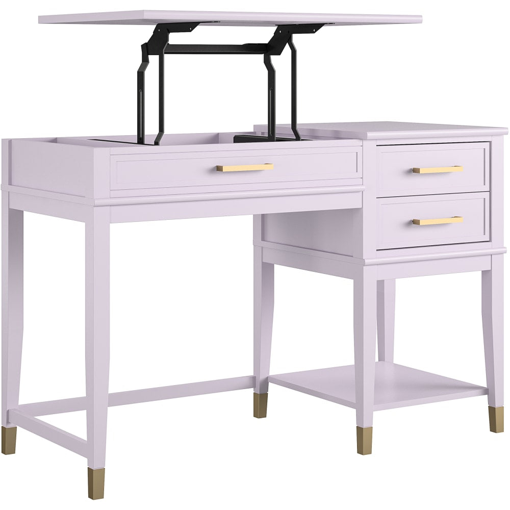 Ameriwood Home Westerleigh 46inW Lift-Top Computer Desk, Lavender