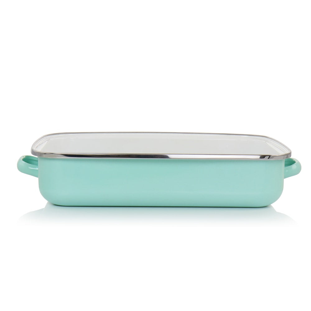 Martha Stewart Steel Roasting Pan, 18in, Mint