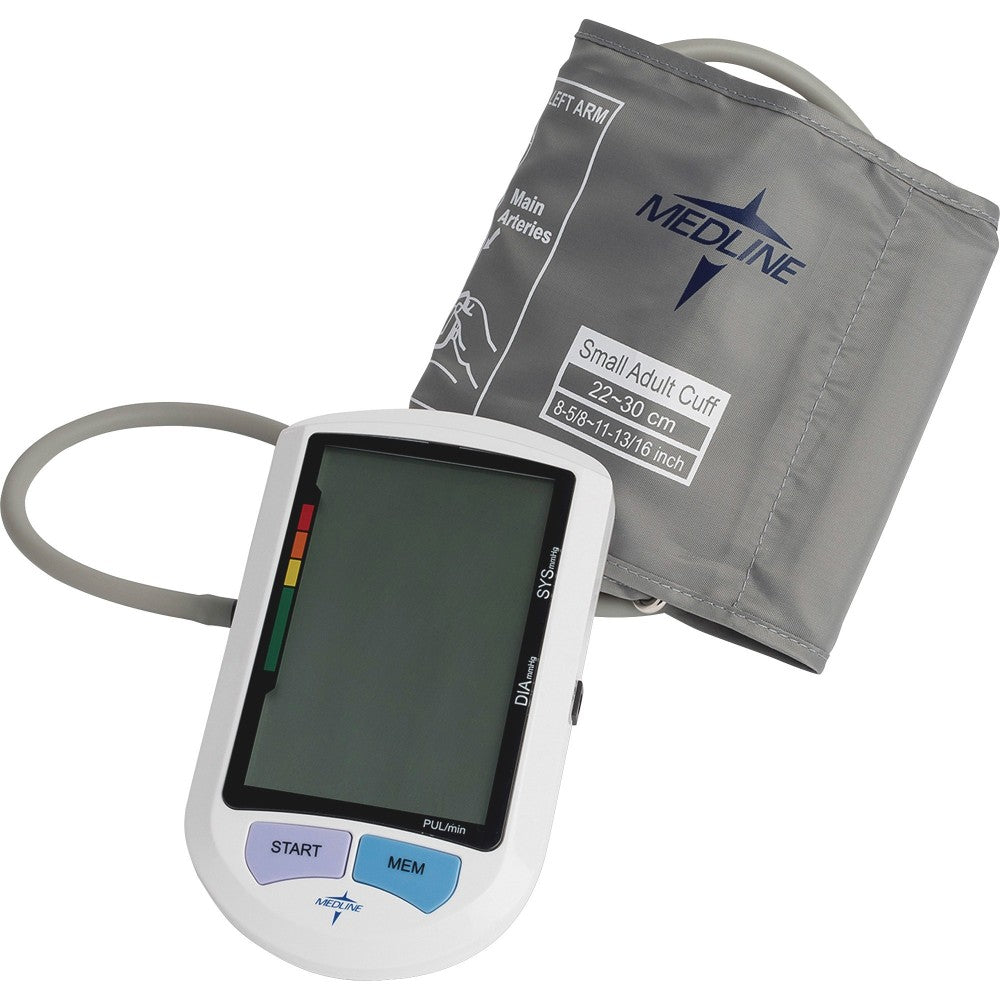 Medline Automatic Digital Upper-Arm Blood Pressure Monitor, Small Adult Size