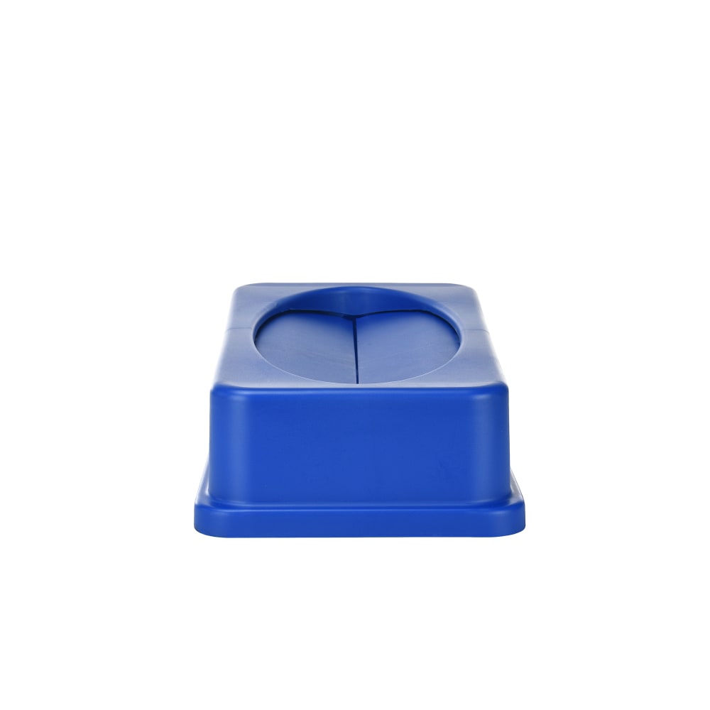 Alpine Slim Swinging Trash Can Lids, 20in x 12in, Blue, Pack Of 2 Lids