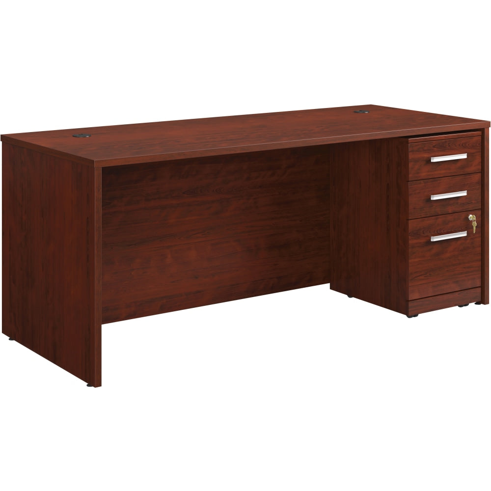 Sauder Affirm Collection Executive Desk With 3-Drawer Mobile Pedestal File, 72inW x 30inD, Classic Cherry