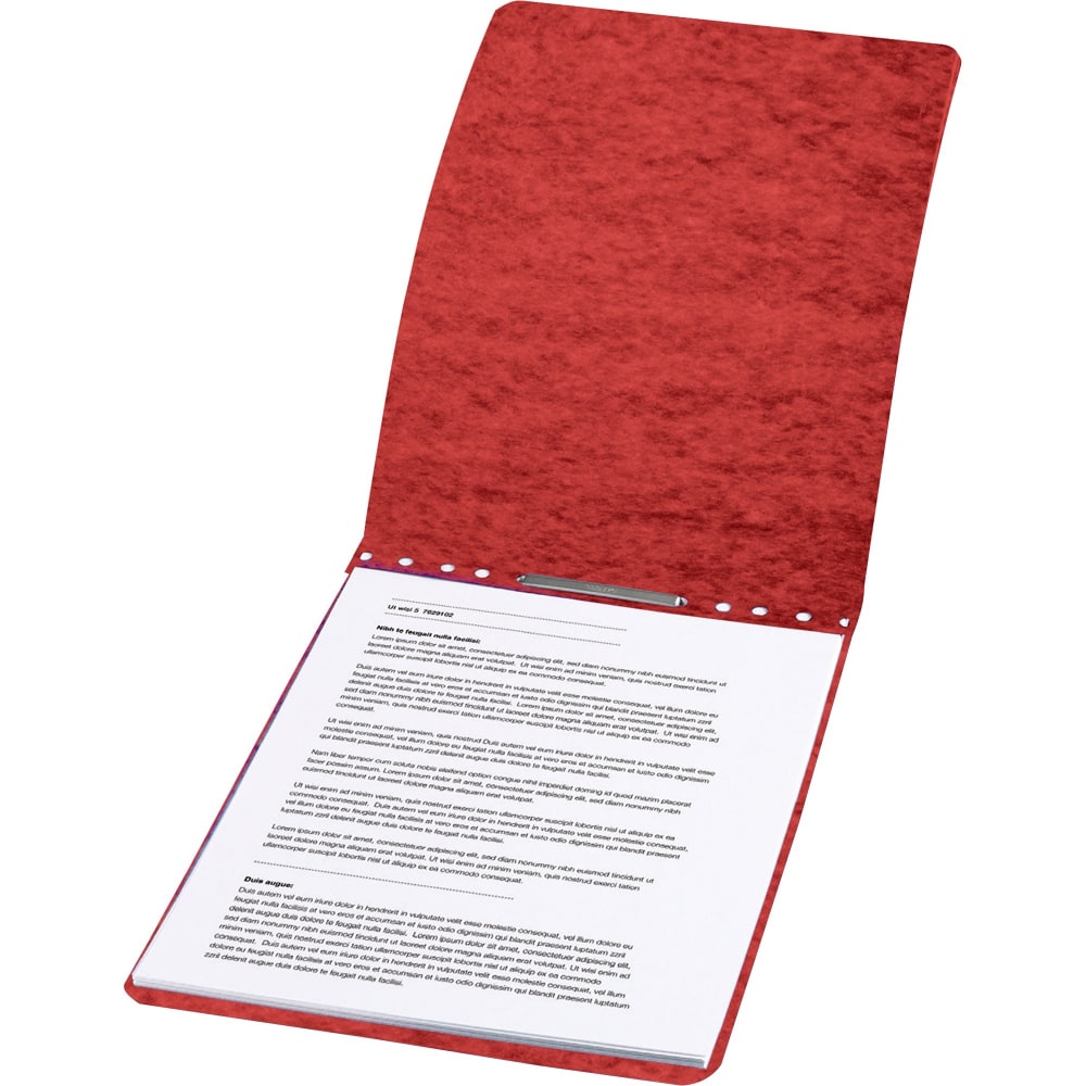 ACCO PRESSTEX Report Covers, Top Binding for Letter Size Sheets, 3in Capacity, Brick Red