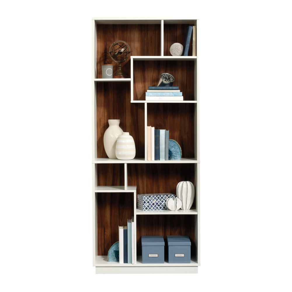 Sauder Vista Key 72inH 9-Shelf Bookcase, Pearl Oak/Blaze Acacia