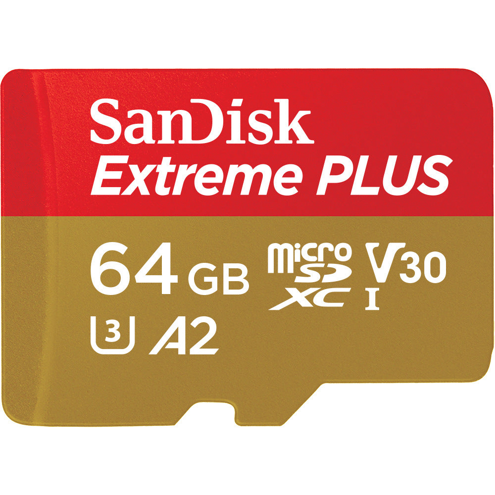 SanDisk Extreme PLUS microSDXC UHS-I Card With Adapter, 64GB