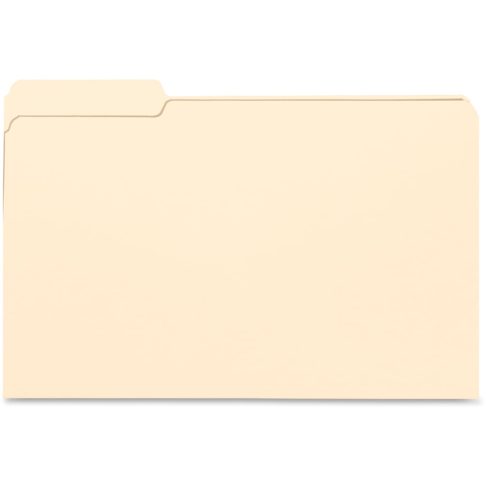 Business Source 1/3 Tab Cut Legal Top Tab File Folders - 8 1/2in x 14in - 3/4in Expansion - Stock - Manila - 100 / Box