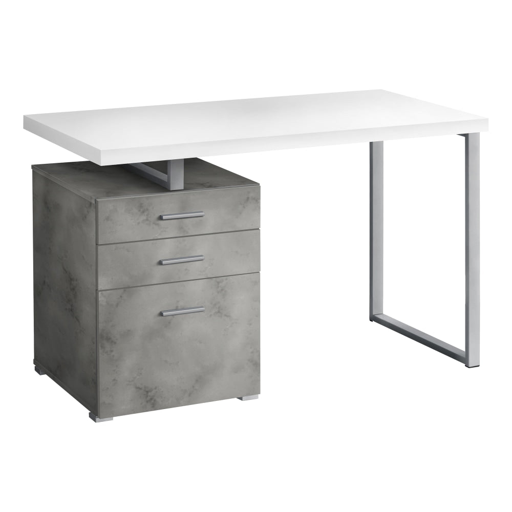 Monarch Specialties Melody 48inW Computer Desk, White/Gray