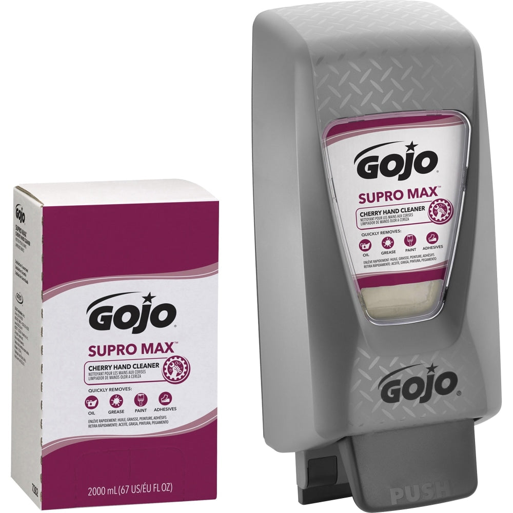 Gojo Supro Max Cherry Hand Cleaner - Cherry Scent - 67.6 fl oz (2 L) - Adhesive Remover, Soil Remover - Hand - Tan - 1 Each