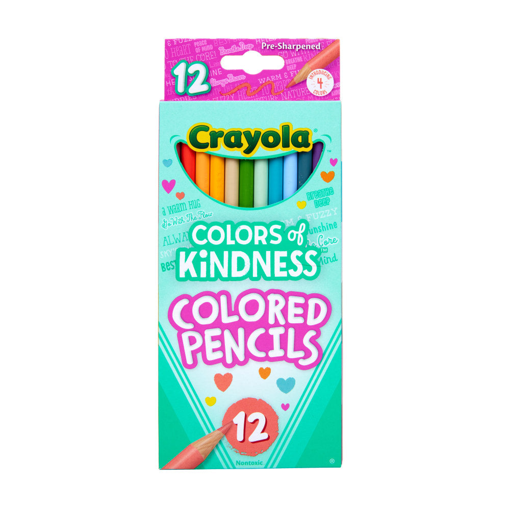 Crayola Colors of Kindness Colored Pencils, Assorted Lead Colors, Pack Of 12 Pencils